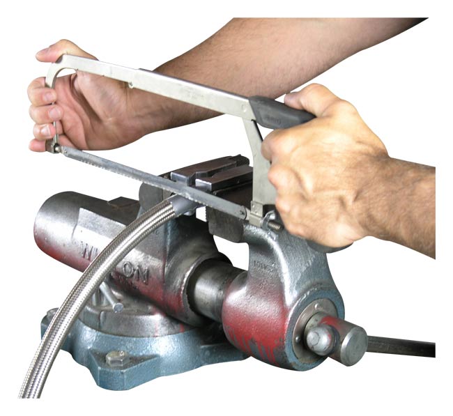 Cutting Stainless Braided Hose